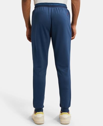 Image of Jockey AM05 Men Super Combed Cotton Rich Pique Slim Fit Jogger with Zipper Pockets