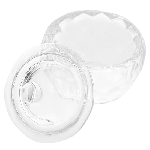 Recipiente de vidrio para uñas con tapa miniatura 1