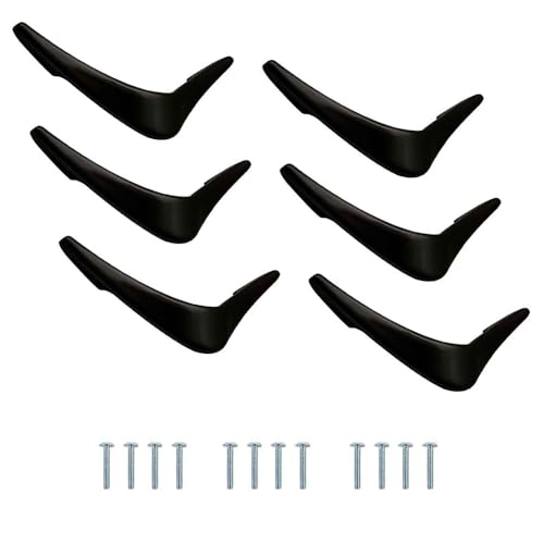 Image of VOLO V knobs for Drawers and cabinets for Home /Kitchen /Offices and Hotels - Versatile Solution for Home, Hotel, and Office Doors (Black, 6)
