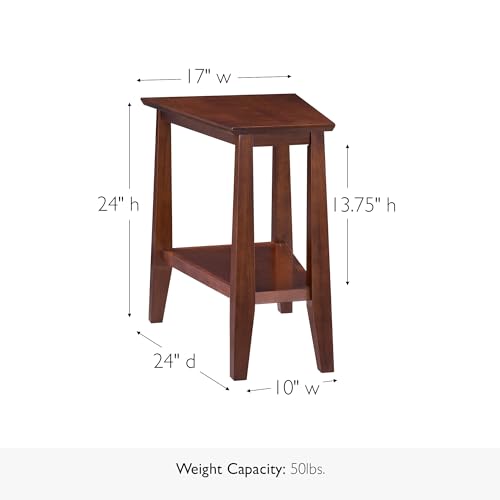 Image of Leick Home Delton Wedge End Table, 17 inch, Sienna