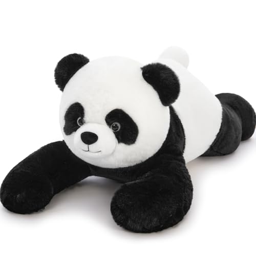 MorisMos Panda grande, XXL, 80 cm de comprimento, panda gigante de peluche, presente de Natal para crianças