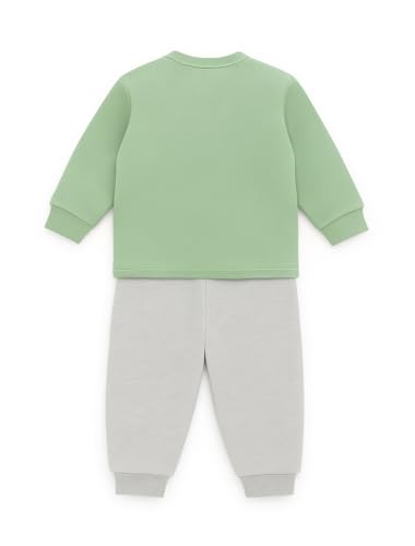 Image of Bold N Elegant Cotton Baby Winter Fleece Full Sleeve Front Button Colorful Cartoon Printed Sweatshirt and Pajama Lower Clothing Set for Newborn Infant Toddler Baby Boy Girl