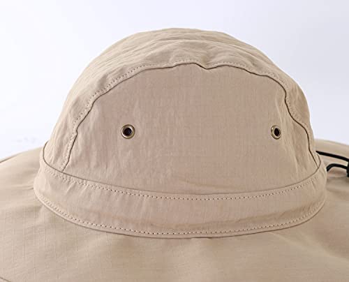 Image of Home Prefer Summer UPF 50+ Men's Bucket Sun Hat Wide Brim Fishing Hat Safari Hat