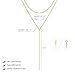 LULII Dainty Long Gold Necklaces for Women Trendy Lariat Y Necklace 14K Gold Plated Layered Chain Drop Necklaces Y-Shaped Necklace Jewelry Gift