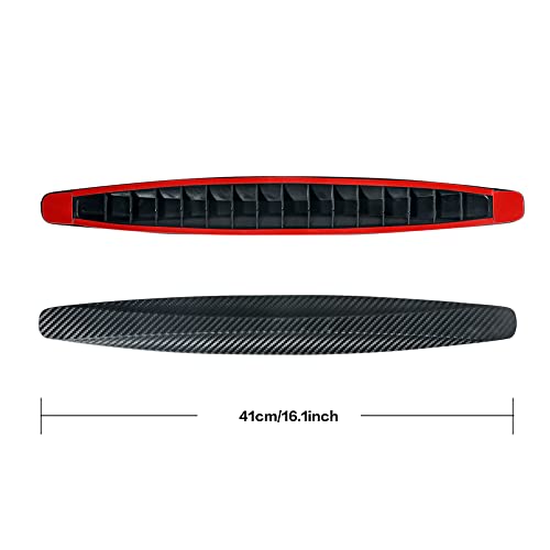 2 Packs Car Bumper Protector Strip,Universal Carbon Fiber Textured Rubber Front Rear Bumper Protector Strip, Sticker Trim Tape For Auto Sedans Pickup Truck Suv (Carbon Fiber) #TOP3