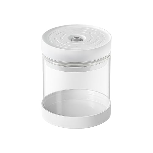 Zenlir Recipiente de café al vacío automático con medias herméticas de acero inoxidable sellado para cafés/alimentos