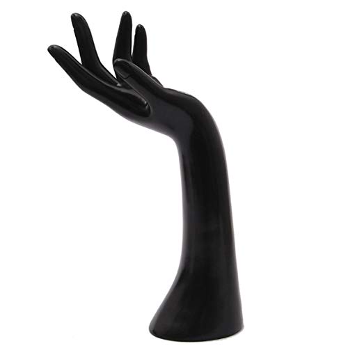 ZHONGJIUYUAN 1 Pcs Mannequin Hand Finger Glove,Ring, Bracelet, Bangle, Jewelry Display Stand Organizer Holder(Black) ZHONGJIUYUAN 1 Pcs Mannequin Hand Finger Glove,Ring, Bracelet, Bangle, Jewelry Display Stand Organizer Holder(Black)