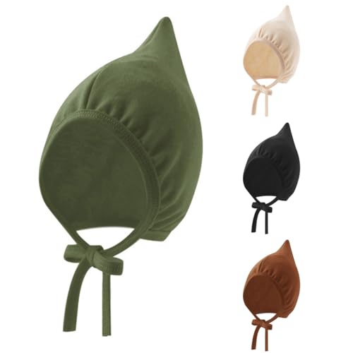 Baby Hat Warm and Fashionable Fetal Caps Breathable Infants Bonnet with Windproof for Spring Fall White2