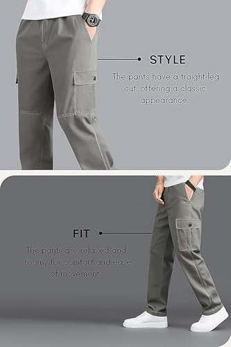 Image of Cargo for Men || Cotton Cargo Pant || Drawstring Waist Pant (Also Available in Plus Sizes) (W-Cargo-117-120)