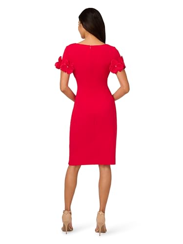 Image of Adrianna Papell Knit Crepe Short Dress