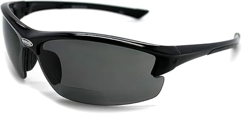 Renegade Bifocal Polarized Fishing Sunglasses, Black/Grey