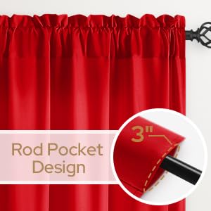 HOMEIDEAS Christmas Non-See-Through Red Privacy Sheer Kitchen Curtains, 30 X 24 Inches Long 2 Panels Short Sheer Curtains Light Filtering Bathroom Window Drapes for Bedroom Living Room