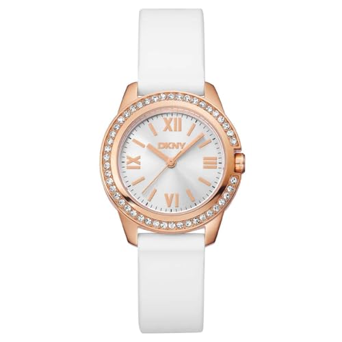 DKNY Quarz Damenuhr Evening mit Lederarmband