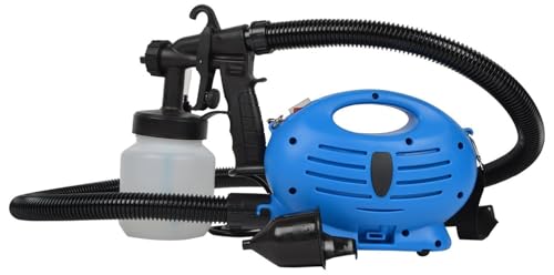 Image of Electric Paint Spray Gun, 650W Portable Airless Sprayer Machine with 800ml Tank, 3 Nozzle Tips for Walls, Furniture & DIY Home Painting Projects (7-Piece Kit, Blue)