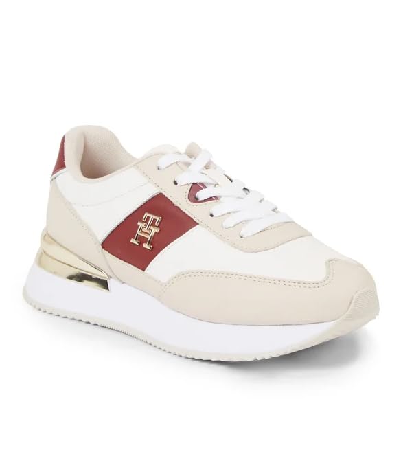 Tommy Hilfiger Zapatillas de Piel Running Elevated Blanco