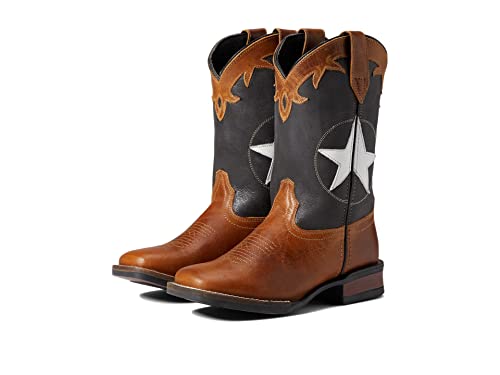 Image of ROPER Kids Boys Monterey Leather Square Toe Embroidered Casual Boots Mid Calf