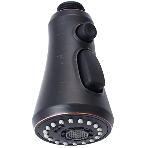 TinyYiko Herunterziehbarer Wasserhahn-Sprühkopf, Küchenarmatur-Kopf, 3-Funktionen, Küchenspüle, Ersatzteile, Küchenarmatur, Sprühkopf, Ersatz-Küchenspüle, ölgeriebene Bronze Cover