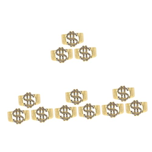 DEARMAMY 4 Juegos Anillos Para Mujer Anillo De Símbolo De Anillo De Símbolo De Dinero De Los Hombres Anillo De Hombres Anillo Punk Anillo De Declaración Aleación 3 Piezas * 4
