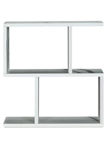 Image of Engineered Wood Zl Side Table, End Table,Sofa,Bedroom for Bed Side Table (Tag White Marble) DIY(Do-It-Yourself)