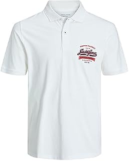 JACK & JONES Herren Jjelogo Polo Ss 2 Col Ss24 Sn Langarmhemd, Cloud Dancer, M