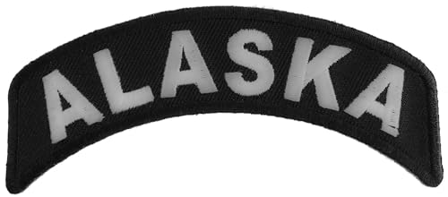 Alaska Patch - 4x1.75 inch. Embroidered Iron on Patch (P1429)