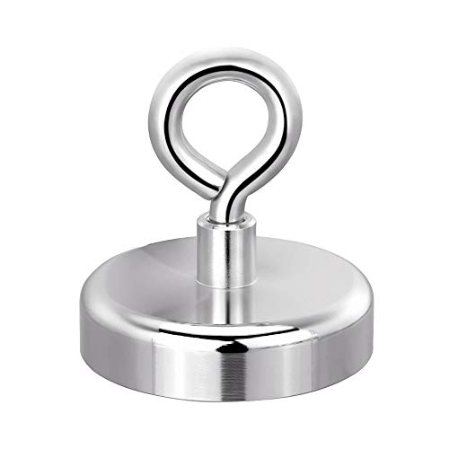 Round Neodymium Magnet Super Powerful Magnetic Magnet Diameter 2.95INCH Round Neodymium Magnet has Strong magnetic-600LBS(272KG) Great for Magnetic Fishing-The Largest Magnet On Amazon (75mm)