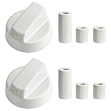 XEPWOLU Manija Perillas Mando Universal Para Horno, Perilla Placa De Vitrocerámica, Perillas De Cocina, Manija Cocina De Gas, Incluye 3 Adaptadores, 4 Cm Diámetro, Pack 2 Unidades (Negro)