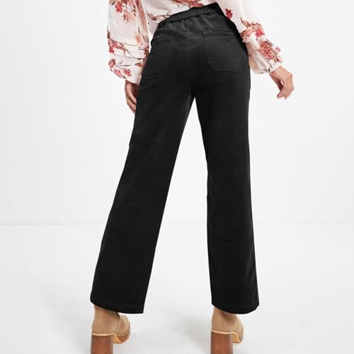 Corduroy Pants Women High Waisted Dress Pants Business Casual Trousers Straight Leg Office Work Pant with Pockets3