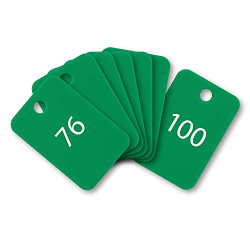 オープン工業 番号札 角型 緑 25枚 76-100番 BF-57-GN
