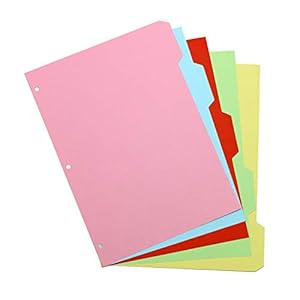Pukka Pad Concord 5 Part Dividers – 1 Pack of 5 Tab Set, 3-Ring Binder Compatible, 8 1/2 x 11 Inches – Pastel Colors