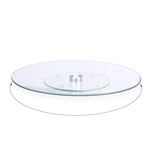 Relaxdays Tortenplatte, 360º drehbar, ∅ 30 cm, transparent – Ansicht 6