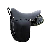 ☆ Material: reines Leder. TNNT Pferdesattel Baumloser Pferdesattel Westernsattel Kleinsattel Reitsportzubehör Bare Sattel Pferdeausrüstung Zubehör Sattel Match Training