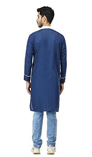 Image of Leriya Fashion Men's Slub Cotton pathan Suit Kurta