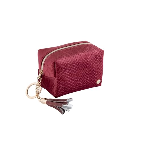 Stephanie Johnson Zoe Keychain Pouch – Small Coin Purse with Zipper, Plush Lined for Essentials & Everyday Use, Marais French Kiss