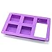 X-Haibei Small Square Silicone Mold - 6 Cavity for Lotion Bars, Soap Making, Bath Bombs, Resin Crafts - 2x2x1 Inch Perfect Straight-Edged Bars, Food Grade Non-Stick Mold - 2oz per Cell