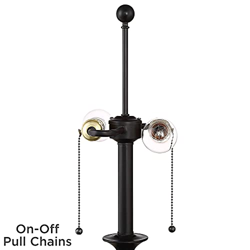 360 Lighting 1704-069 Spenser Traditional Floor Lamp Standing Exquisite 58 Inch Tall Oiled Bronze Brown Metal Thin Column Off-White Linen Fabric Empire Shade thumb #6