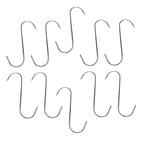 iplusmile 10pcs Stainless Steel s Hooks Pointed Hook for Butchering BBQ Grill Heavy Duty for Hanging Meat