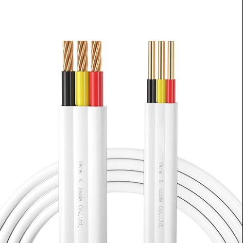 Câble plat TPS 3c-1mm2 pour installations électriques résidentielles en cuivre de 328 pieds