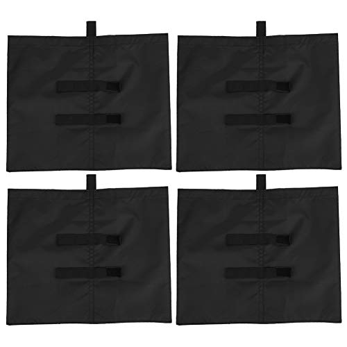 SPYMINNPOO Bolsa de Fija de Tela de Oxford Negra Duradera para un Paraguas del Sol Al Aire Libre, Contrapeso de Gran Capacidad para Campamento, Paraguas Deportivas, 4pcs