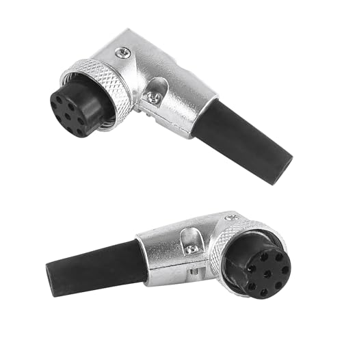 Image of MX 3 Pin XLR Microphone pin Pure Copper Nickel Plated Pins1 for High Conductivity microphone (8-Pin Male Connector (Right-Angle), Pack of 2, Male Connector)