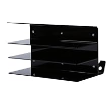 Space-Saving Design: Maximize your desk space with this innovative Keyboard Storage Rack, featuring a three-layer structure that vertically organizes multiple keyboards and accessories without sacrificing functionality. The clever slanted supports el...