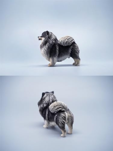 Statue de chien poméranien AMITD JXK en polyrésine aux détails précis