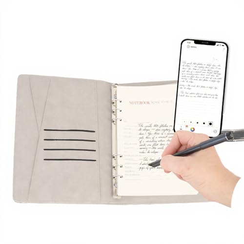 Notebook de Pen Smart Smart Digital y Conjunto de Tablas de Escritura, 3 en 1, Sincronización de Digitalización en Tiempo Real Se Convierte en Texto y Compartiendo Notas en (Black)