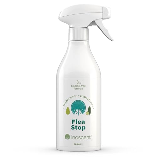 Inoscent Floh Stopp 500 ml – Biozidfreies Flohspray - wirkt gegen Flöhe in der Wohnung bei Kontakt - Flöhe bekämpfen in der Wohnung