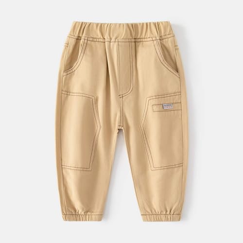Toddler Boy Stretch Pull on Jogger Pants Boys Cargo Joggers Pants Kids Elastic Waist Casual Trousers Sweatpants2