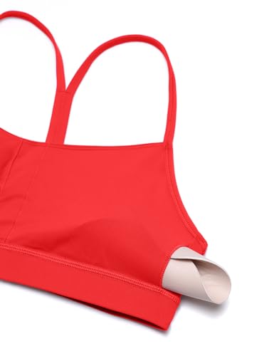 Image of CRZ YOGA Butterluxe Y Back Sports Bras | Light Support, Removable Pads, Yoga, Extremely Soft, Scoop Neck, Spaghetti Strap, for Women