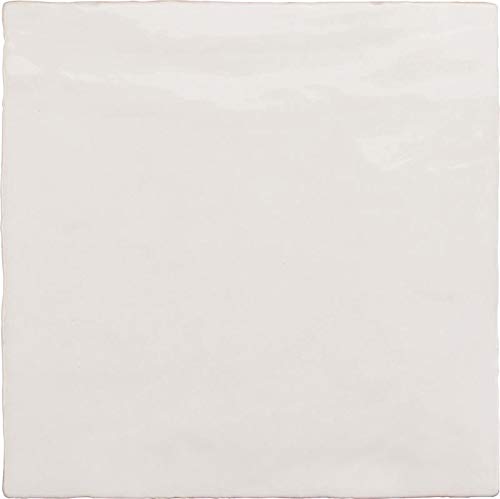 Apollo Tile 5" X 5" White Ceramic Tile For Kitchen, Bathroom Or Wall Panel (38-Pack) #TOP18