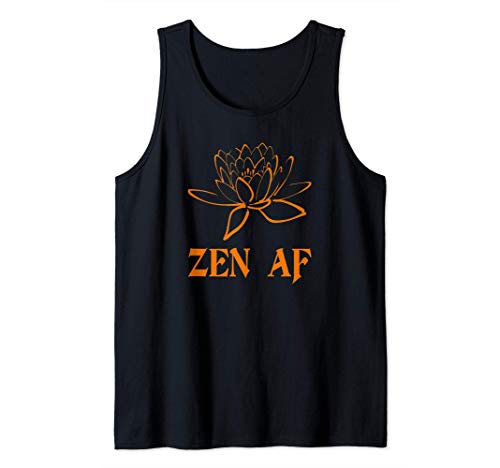 Zen AF Lotus Flower Cute Yoga Meditation Funny Camiseta sin Mangas