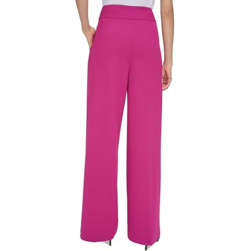 Calvin Klein Womens Plus High Rise Business Wide Leg Pants Purple 20W2
