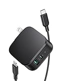 USB C Charger 30W 2-Port PD Fast Wall Charger Foldable Power Adapter with 3FT MFi Certified C to Lightning Cable for MacBook iPad iPhone 12 Mini Pro Max, 25W PPS for Galaxy Nintendo